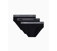 Emporio Armani Herren 3-Pack Brief Unterhose, Schwarz, L EU