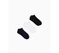 EMPORIO ARMANI Herren Sneakersocken, 3er Pack - CASUAL COTTON, Multipack, Logo Weiß/Schwarz/Blau / 43-46 43-46 Schwarz