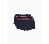 EMPORIO ARMANI Herren Trunks, 3er Pack - CORE LOGOBAND, Shorts, Stretch Cotton Blau XL