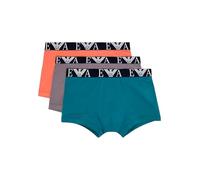 EMPORIO ARMANI Herren 3-Pack Trunk Badehose, Shark/Harbor Blue/LA, L
