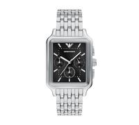 Emporio Armani Herren 38MM Silberfarbene Edelstahl Uhr, AR11751