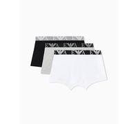 EMPORIO ARMANI Herren 3er-Pack Trunk, BLK/Grey Mel/White, M