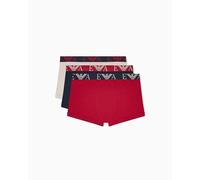Emporio Armani Herren 3er Pack Trunk Trunks (3er Pack), Nut/AR.blu/Scooter, L