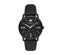 Emporio Armani Herren Analog Quarz Uhr mit Leder Armband AR11573