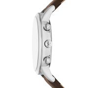 Emporio Armani Uhr für Herren , Chronographenwerk, 43mm Edelstahlgehäuse mit einem ProPlanet Lederarmband, AR11490