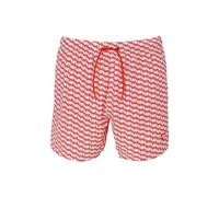 Emporio Armani Herren-Badehose mit aufgedrucktem Muster, 10,2 cm, Weiß/Rot, M