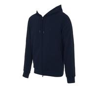EMPORIO ARMANI Herren Sweatjacke mit Kapuze - BASIC TERRY, Zipper, Cotton-Mix Blau 2XL