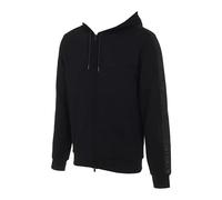 Emporio Armani Herren-Sweatjacke BASIC TERRY mit Kapuze, Zipper, Cotton-Mix, Schwarz, Größe L