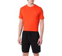 Shorts EMPORIO ARMANI "Shorts ICONIC PIQUET", Herren, Gr. M, N-Gr, schwarz, Obermaterial: 54% Polyester PES. 39% Baumwolle CO. 7% Elasthan EL., Hosen (46734837-M) schwarz