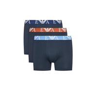 Emporio Armani Herren Bold Monogram 3-Pack Boxer-Shorts, Marine/Marine/Marine, S