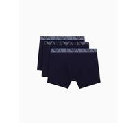 Emporio Armani Boxershorts mit elastischem Logo-Bund im 3er-Pack in Dunkelblau, Größe L
