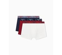 Emporio Armani Herren Bold Monogram 3-Pack Boxershorts, Blau, L EU