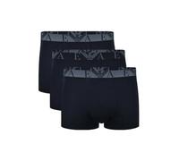 EMPORIO ARMANI Herren Trunks, 3er Pack - BOLD MONOGRAM, Shorts, Stretch Cotton Blau2 M