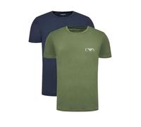 Emporio Armani Herren Bold Monogram Crew Neck 2er Pack T-Shirt, Olive/Marine, XL