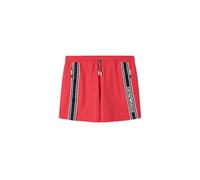 Emporio Armani Straight Fit Badeshorts mit Logo-Detail in Rot, Größe S