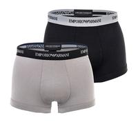 Emporio Armani Herren 2-pack trunk Essential Core logo band Retroshorts, Schwarz, S EU