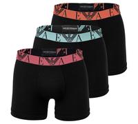 Boxershorts EMPORIO ARMANI "Boxershort BOLD MONOGRAM 3er Pack", Herren, Gr. XXL, schwarz, Obermaterial: 95% Baumwolle CO. 5% Elasthan EL., Unterhosen (57934648-XXL) schwarz