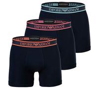 EMPORIO ARMANI Herren Boxershorts, 3er Pack - CORE LOGOBAND, Boxer, Stretch Cotton Blau / M M Blau
