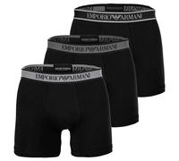 EMPORIO ARMANI Herren Boxershorts, 3er Pack - CORE LOGOBAND, Boxer, Stretch Cotton Schwarz / M M Schwarz