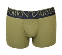 Emporio Armani Herren-Boxershorts, sichtbarer Gummizug mit Logo, Stretch-Baumwollunterwäsche, Artikel 111389 4F516, 00885 Oliva/Olive Green, EUR L - CN 175/95 - BR G - MX G