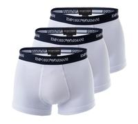 EMPORIO ARMANI Herren Boxershorts Vorteilspack - Basic Pants, Cotton Stretch Weiß L 3er Pack (1x3P)