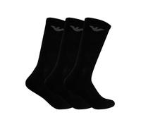Emporio Armani Herren Casual Cotton 3-Pack Short 3er-Pack Kurze Socken, Schwarz/Schwarz/Schwarz, Einheitsgröße