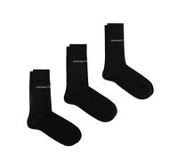 Emporio Armani Herren Casual Cotton 3-Pack Short Socks 3ER-Pack INNENSOCKEN, Nero/Nero/Nero, One Size