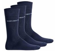 Emporio Armani Herren Casual Cotton 3-PACK SHORT SOCKS, MARINE/MARINE/MARINE, Einheitsgröße EU