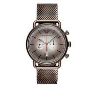 Emporio Armani Herren Chronograph Quarz Uhr mit Edelstahl Armband AR11169