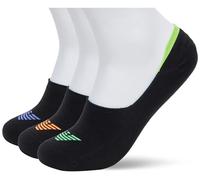 Emporio Armani Herren Eagle Logo 3-Pack Footie Socks, Black/Black/Black, S-M (3er Pack)
