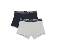 Emporio Armani Herren Emporio Armani Men's 2-pack Endurance Trunks, Melange Grey/Marine, L EU