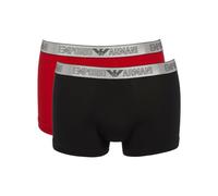 Emporio Armani Herren Emporio Armani Men's 2-pack Silver Set Trunks, Black/Red, M EU