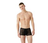 Emporio Armani Herren Emporio Armani Men's Jacquard Logo Mesh Trunks, Schwarz, S EU