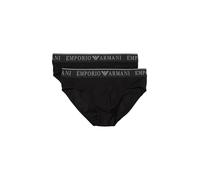 Emporio Armani Herren Endurance 2-Pack Brief Slip, Nero/Nero,