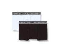 Emporio Armani Herren Endurance 2-Pack Trunk Badehosen, Nero/Bianco, M