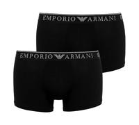 "Emporio Armani 2er Set Endurance Stretch Cotton Trunk, Schwarz" M
