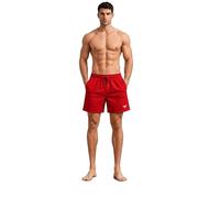 Emporio Armani Straight Fit Badeshorts mit Logo-Detail in Rot, Größe XL