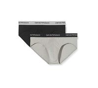 2er 4er Pack EMPORIO ARMANI Slips Stretch Cotton Brief Mehrfarbig, 4er Pack (2x 2er), 2XL, -03320 black / grey