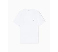 Emporio Armani Stretch Cotton Jersey Kurzarm-t-shirt Mit V-ausschnitt 2XL White