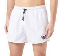 Emporio Armani Herren Essential Eagle Logo Boxer Swim Trunks, WHITE, 52