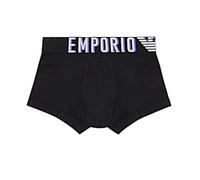 Emporio Armani Herren Iconic Megalogo Men's Trunks, Schwarz, L