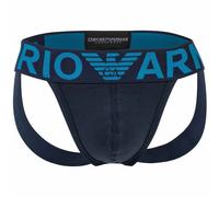EMPORIO ARMANI Herren Jockstrap - Jock, Tanga Slip, Stretch Cotton, Megalogo Dunkelblau M