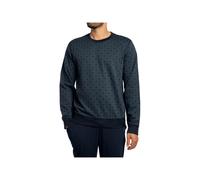 Emporio Armani Interlock Herren-Sweatshirt, Jacquard, enganliegend, Blau, Größe L, blau, L