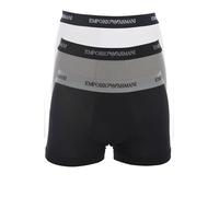 Emporio Armani Herren Mens Basic - Essential Core Logoband 3-pack Boxer Retroshorts, White/Black/Grey, XXL EU