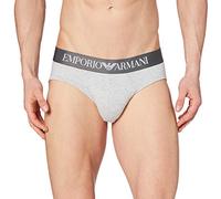 Emporio Armani Herren Mens Basic - Stretch Cotton Brief Slip, Grey Melange, M EU