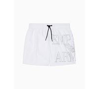 EMPORIO ARMANI Herren MID Boxer Badehose, White,