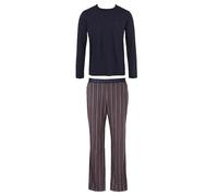 Emporio Armani Herren Pattern Mix Long Pajamas Pyjama-Set, Marine/Stampa Righe, L