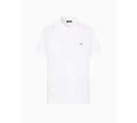 EMPORIO ARMANI Herren Poloshirt - ESSENTIAL, Pique, Regular Fit, Cotton Stretch Weiß M