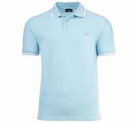 EMPORIO ARMANI Herren Poloshirt - ESSENTIAL, Pique, Logo, Baumwolle, einfarbig XXL Blau