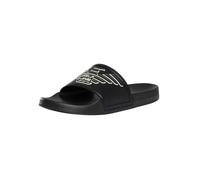 Emporio Armani Herren Scarpe Slider, Black/White, 42 EU